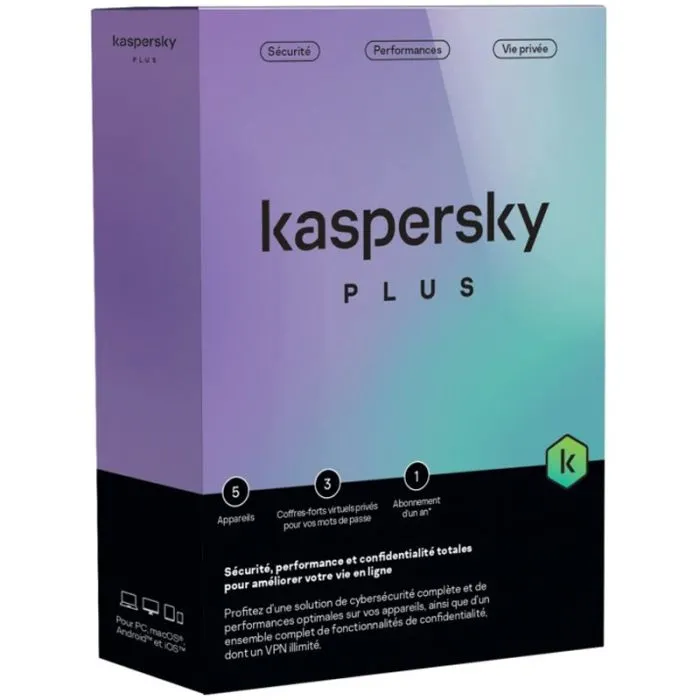 Antivirus KASPERSKY Plus 5 Postes/ 1an