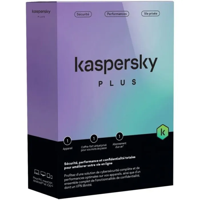 Antivirus KASPERSKY Plus 1 Poste/ 1an